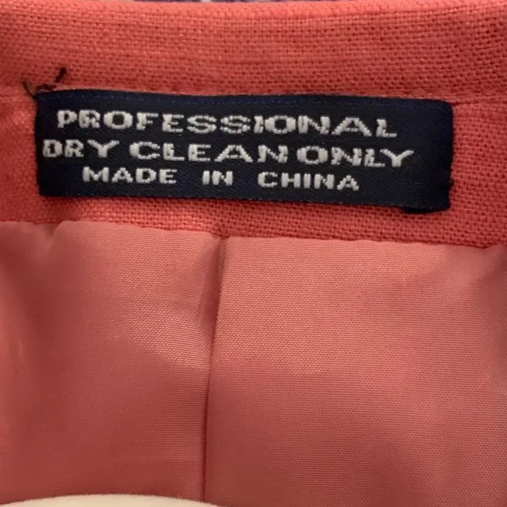 John Blair Men's Coral Blazer Linen Blend Size 42